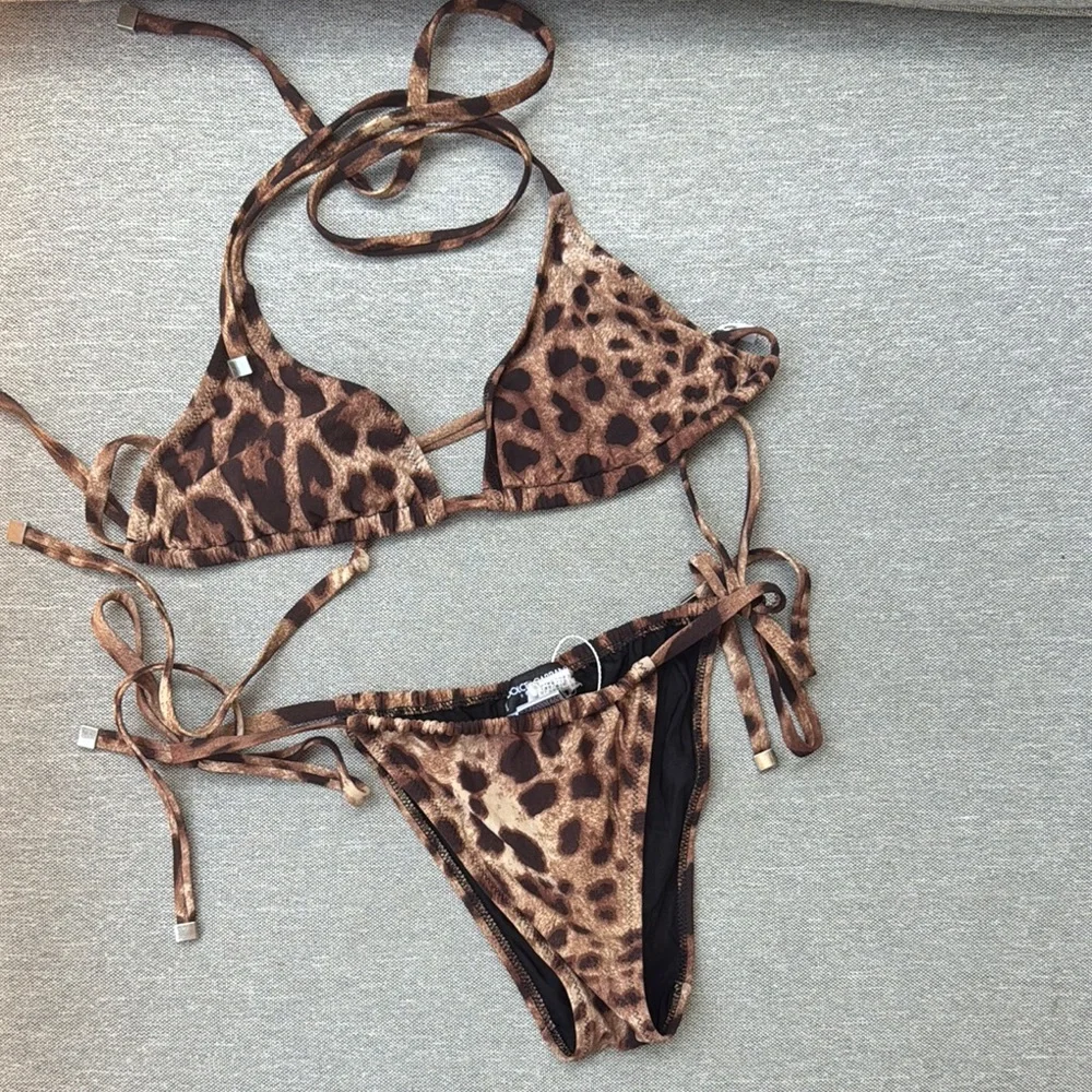 Leopard Print Bikini Set
